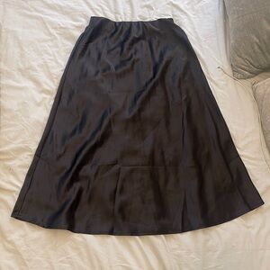 Black Satin Skirt